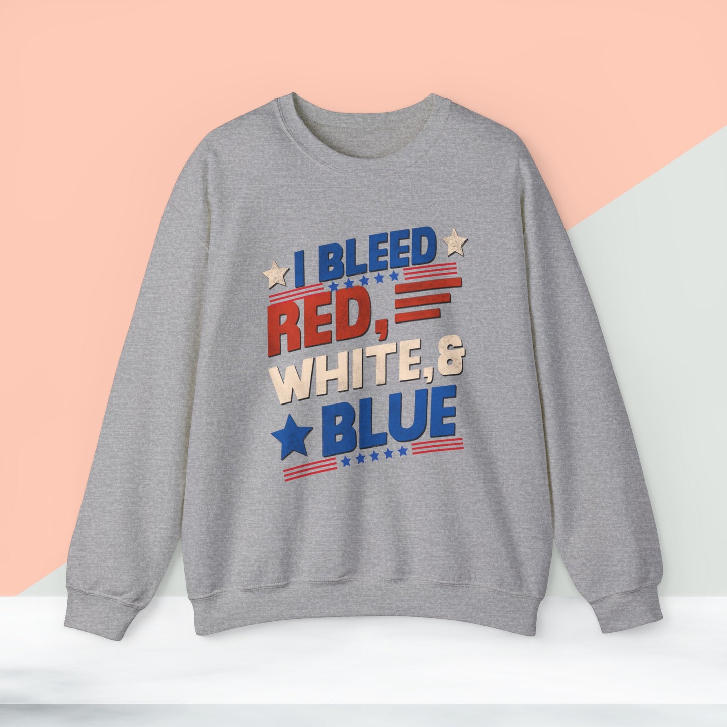 Happy 4th Of July Sweatshirt, Red White Blue Sweatshirt, Fourth of July unisex heavy blend crewneck sweatshirt.