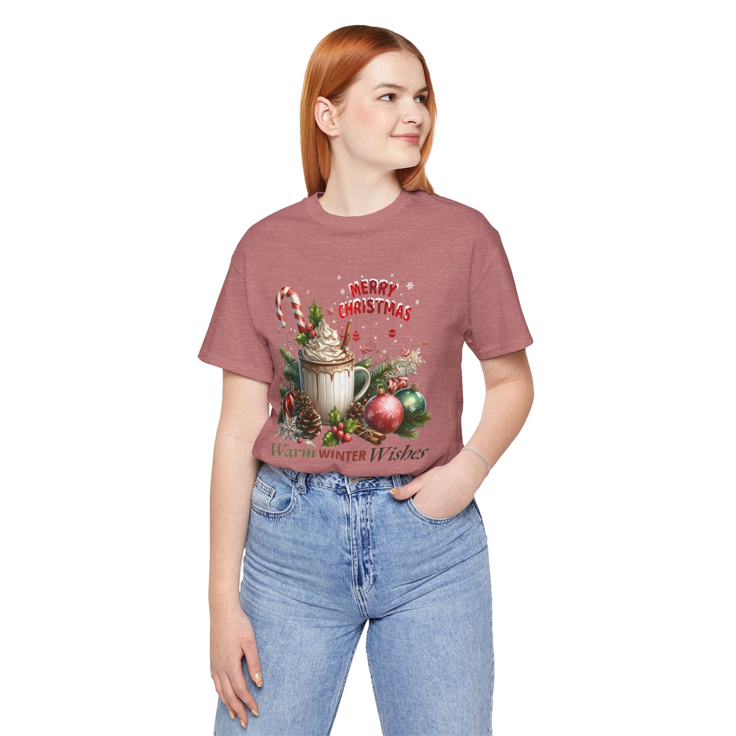 Warm Winter Wishes Christmas Unisex Tee, Christmas Shirt, Christmas Outfit, Merry Christmas T-shirt, Merry Christmas 2024 T-shirt, Christmas Gift, Family Holiday Outfit.