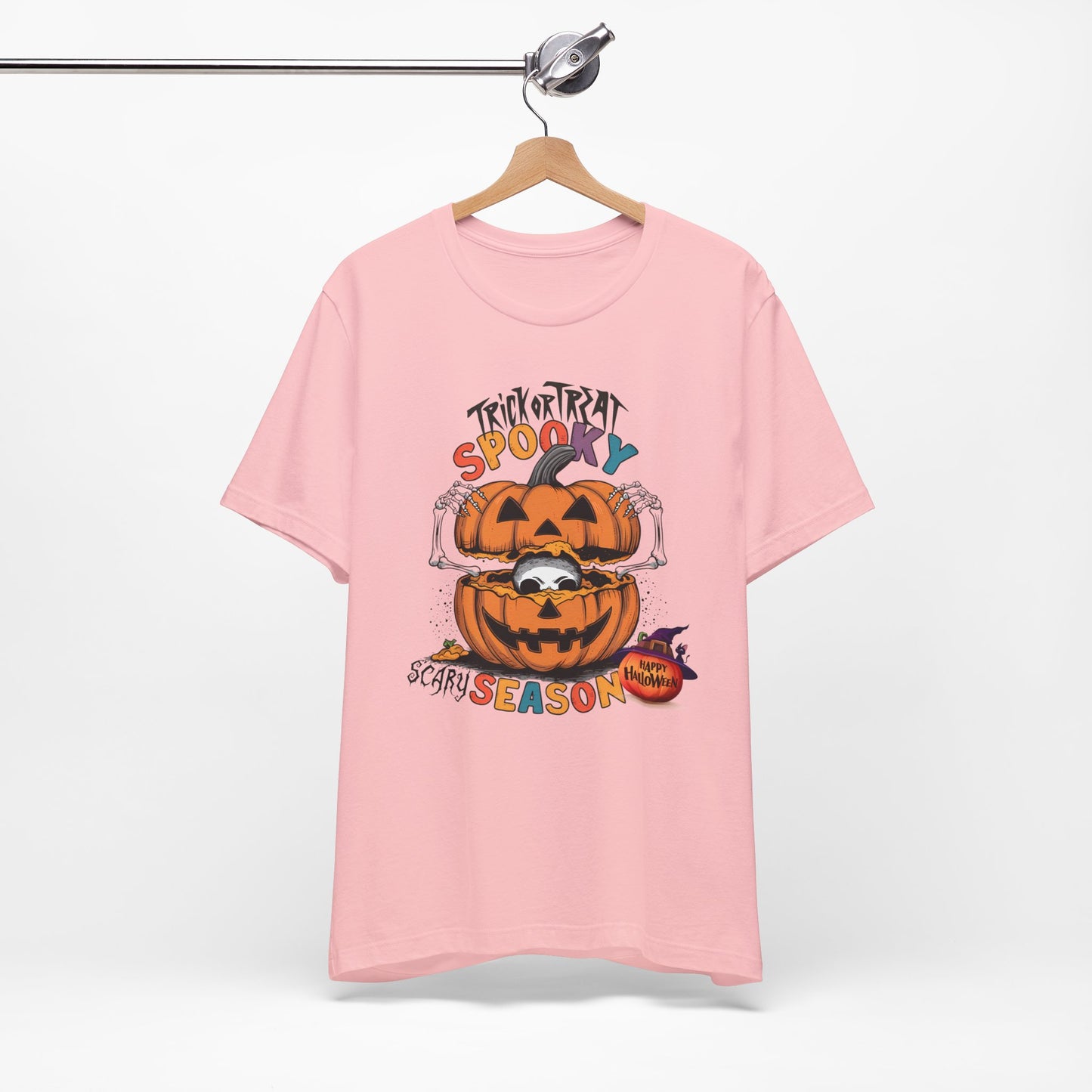 Spooky Scary Season T-shirt, Happy Halloween Skeleton T-shirt, Happy Halloween T-shirt, Trick Or Treat T-shirt, Halloween T-shirt, Cool Halloween T-shirt, Spooky T-shirt,