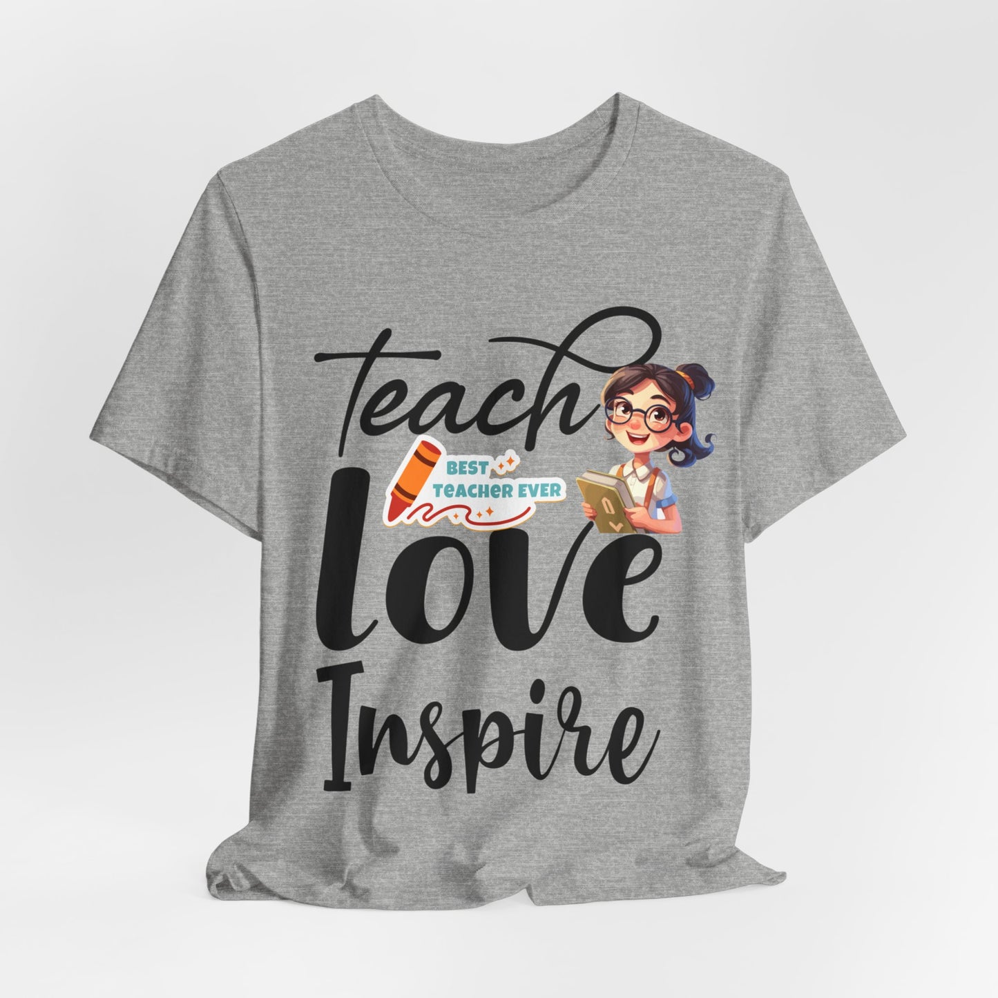Teach Love Inspire T-shirt, Hello Teacher T-Shirt, Back To School T-Shirt, Teach Love Inspire Teacher Shirt, Teacher Back To school unisex jersey short sleeve.First Day Vibes T-Shirt.
