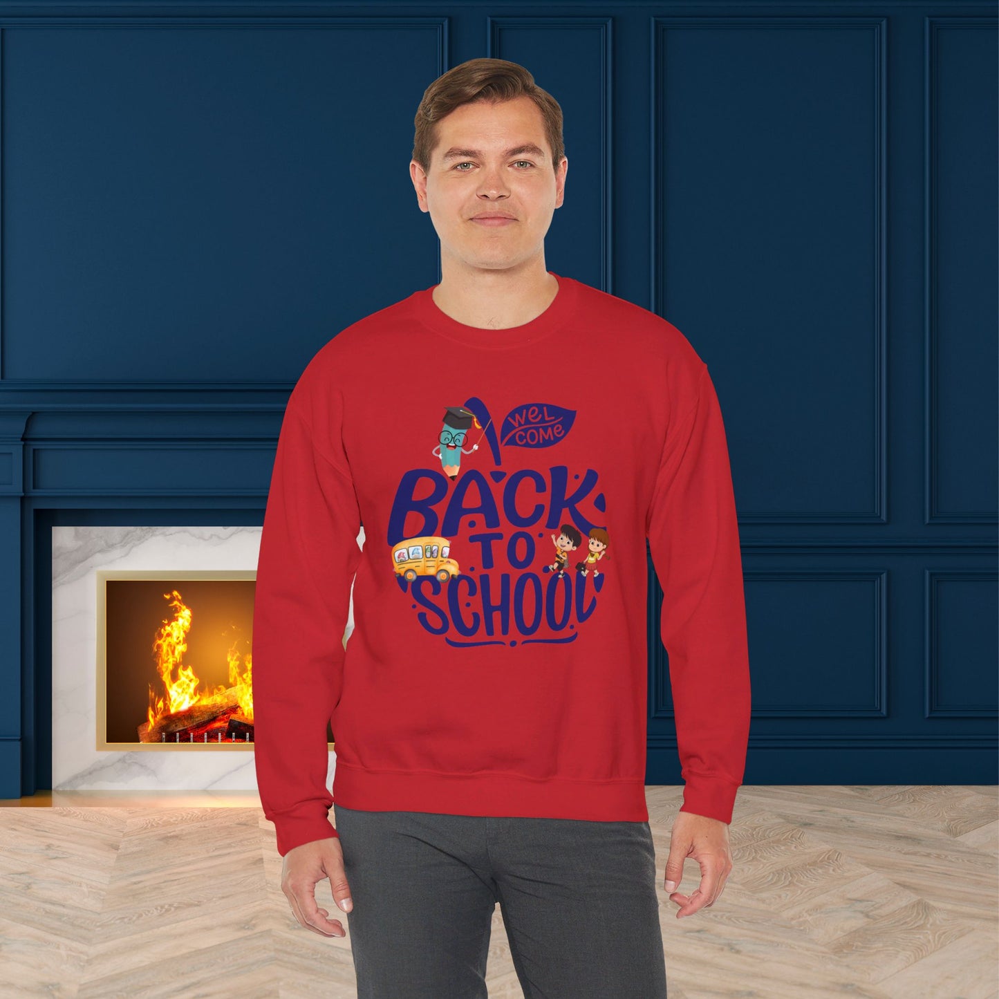 Back To school unisex heavy blend crewneck sweatshirt, We Love Teachers Sweatshirt,Teacher Back To school  Sweatshirt. First Day Vibes Sweatshirt.