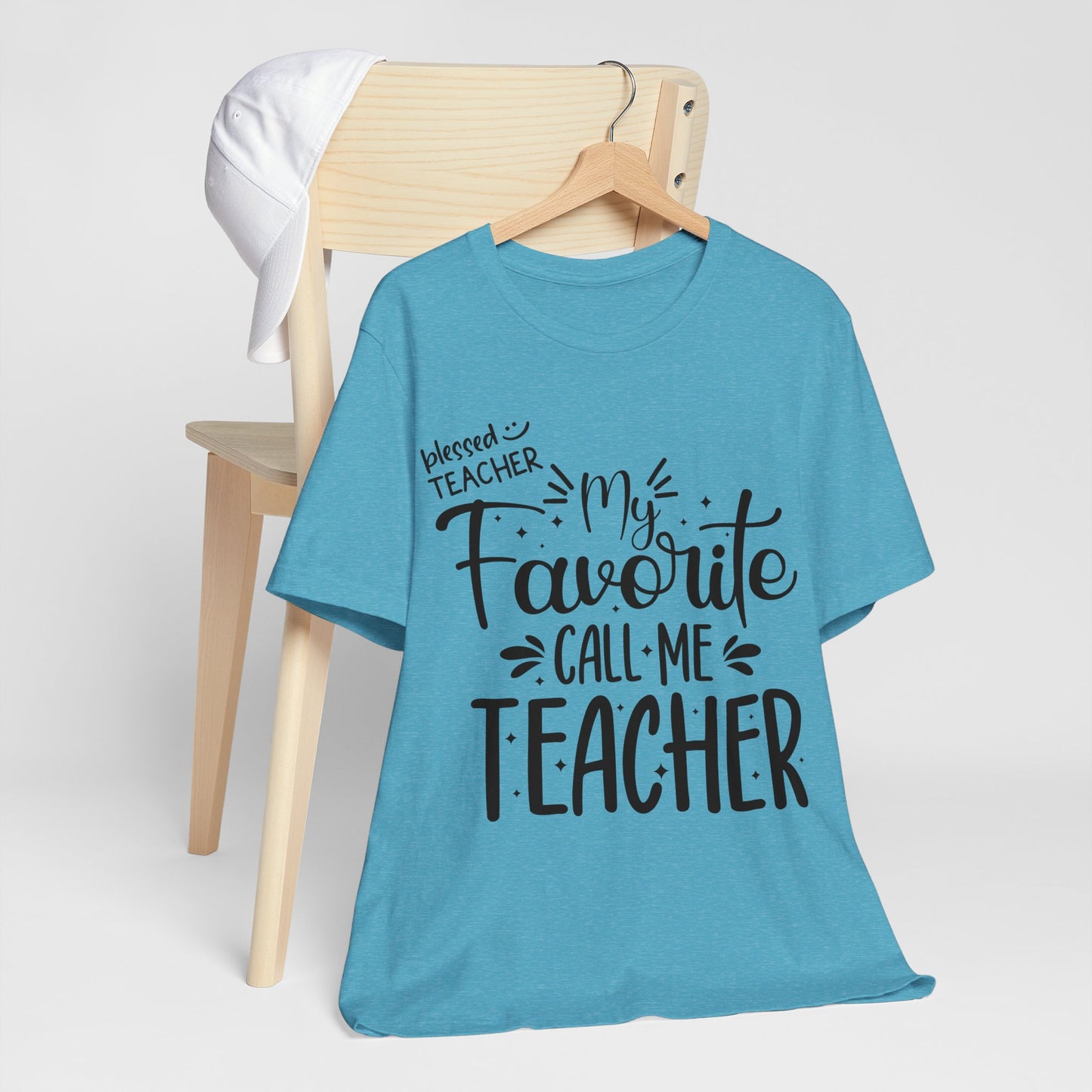 My Favorite Call Me Teacher T-shirt, Hello Teacher T-Shirt, Back To School T-Shirt, Teach Love Inspire Teacher Shirt, Teacher Back To school unisex jersey short sleeve.First Day Vibes T-Shirt.