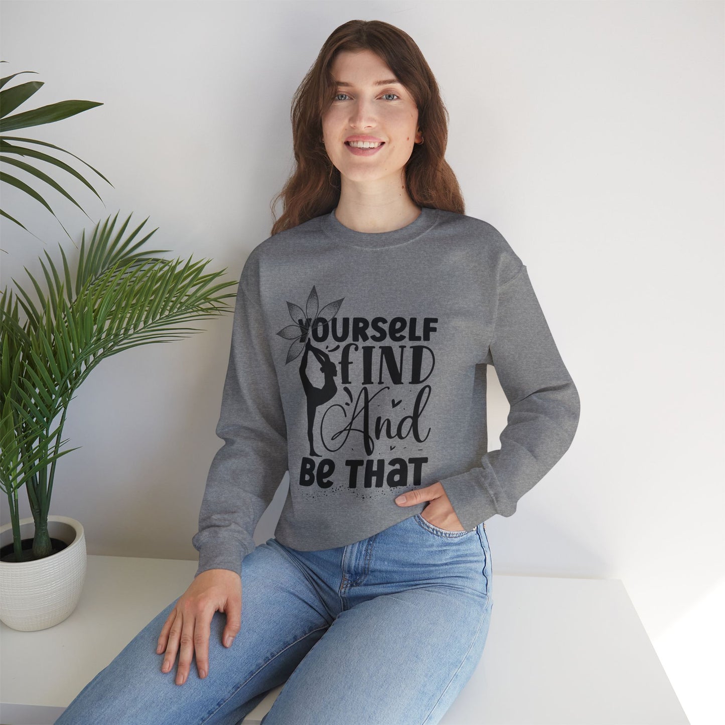 Find Yourself Yoga unisex heavy blend crewneck sweatshirt,Yoga workout Sweatshirt,Yoga lovers Sweatshirt, Yoga Instructor Gift, Gym Sweatshirt, Gift For Yoga lovers, Gift For Yogi.