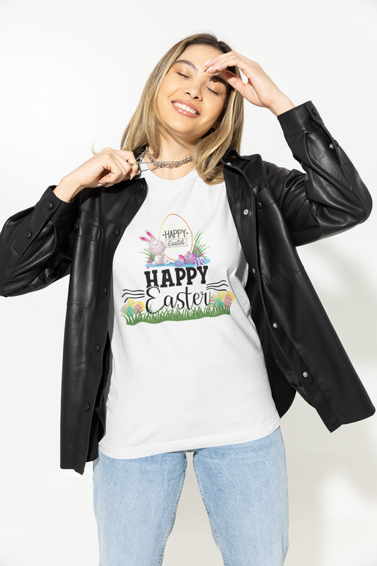 Happy Easter Unisex Jersey Short Sleeve Tee