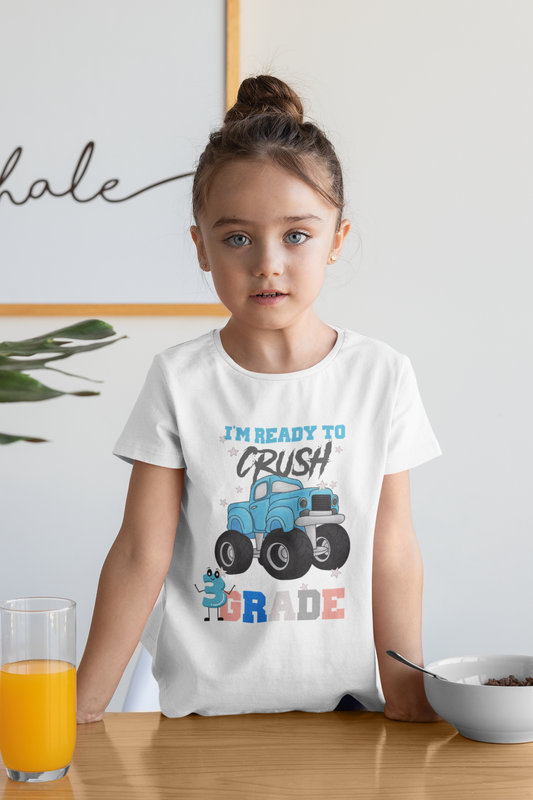 I Am Ready To Crush 3rd Grade Back To School Kids Heavy Cotton™ Tee, First Grade Squad Back To School Kids Heavy Cotton™ Tee, Back to school Kids Shirt, 1st Day Of School Shirt, Back To School Cotton T-Shirt.