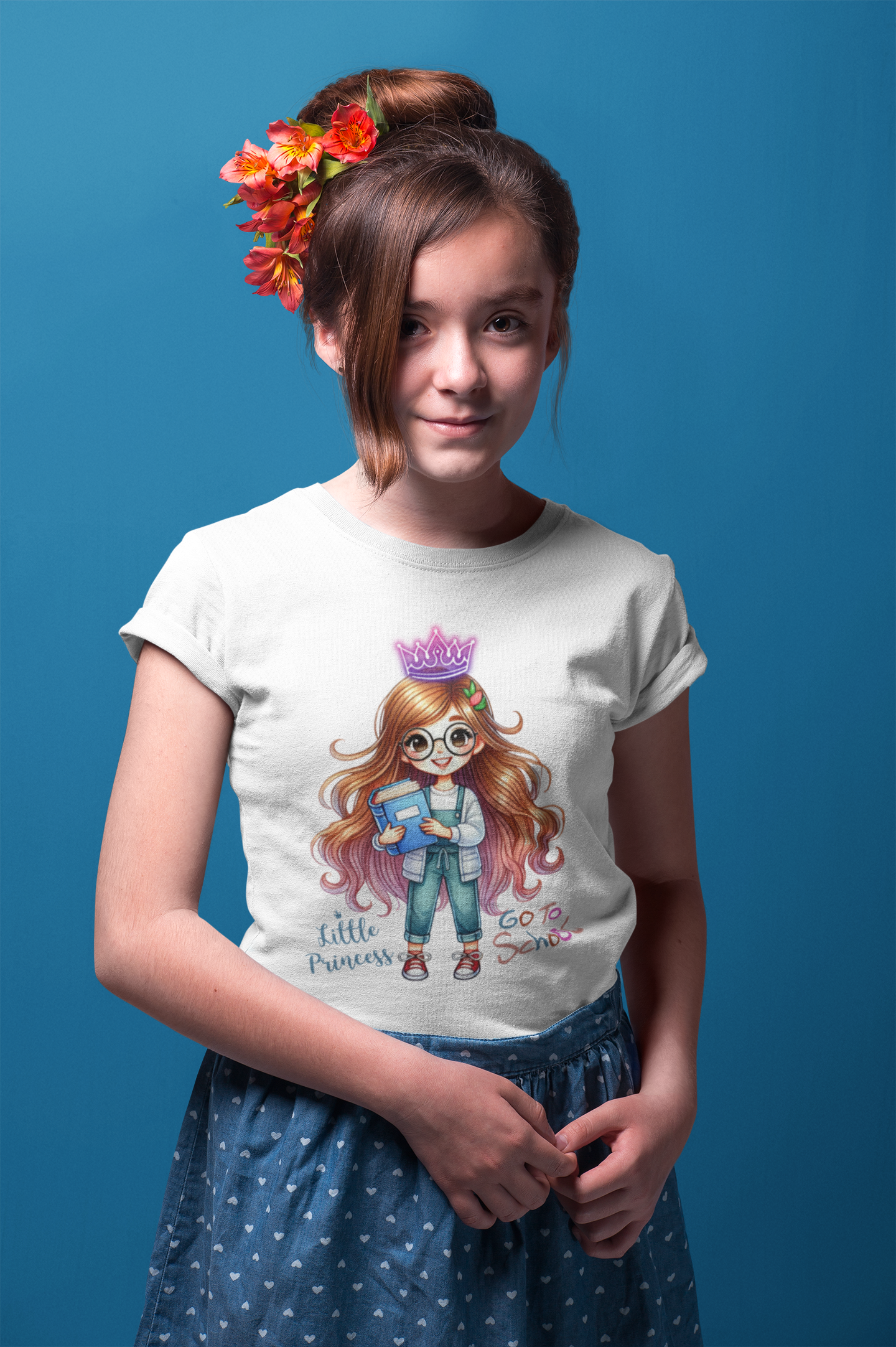 Little Princess Back To School Kids Heavy Cotton™ Tee, Back to school Kids Shirt, 1st Day Of School Shirt, Back To School Cotton T-Shirt.