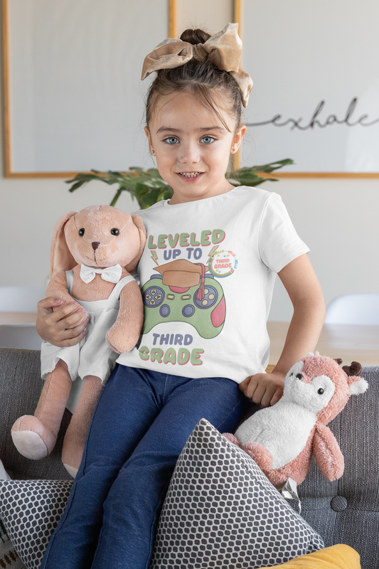 Leveled Upto Third Grade Back To School Kids Heavy Cotton™ Tee, First Grade Squad Back To School Kids Heavy Cotton™ Tee, Back to school Kids Shirt, 1st Day Of School Shirt, Back To School Cotton T-Shirt.